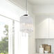 Benson 2 Light 8 inch Chrome Drum Shade Mini Pendant Ceiling Light